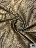 French Large-Scale Hazy Paisley Brocade - Antique Gold / Black