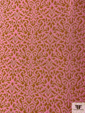 Jagged Damask Brocade - Pink / Ochre