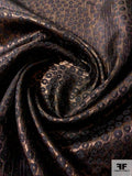 Ditsy Circles Silk and Lurex Lamé Brocade - Metallic Brown / Black