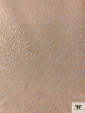 Circle Spots Reversible Brocade - Light Peach / Silver