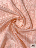 Snakeskin Printed Silk Crepe de Chine - Dusty Peach / Cream
