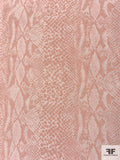 Snakeskin Printed Silk Crepe de Chine - Dusty Peach / Cream