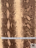Snakeskin Printed Heavy Stretch Silk Georgette - Beige / Stone / Black