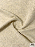 Italian Squiggle Pattern Silk Blend Novelty Brocade - Shimmery Cream / Gold / White