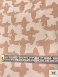 Cross Graphic Printed Silk Crepe de Chine - Blush / Ivory