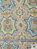 Mosaic Paisley Printed Silk Chiffon - Multicolor