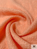 Italian Micro-Windowpane Boucle Wool Tweed - Peach
