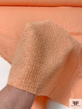 Italian Micro-Windowpane Boucle Wool Tweed - Peach