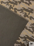 Italian Camouflage Double-Layer Reversible Jacket Weight Wool - Olivine Brown / Khaki / Grey