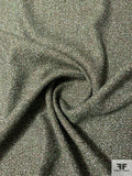 Micro-Boucle Reversible Wool Blend Tweed - Brown / Green