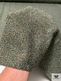 Micro-Boucle Reversible Wool Blend Tweed - Brown / Green