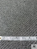 Italian Shimmery Wool Blend Suiting - Gunmetal Silver