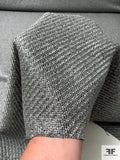 Italian Shimmery Wool Blend Suiting - Gunmetal Silver