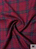 Plaid Wool Suiting - Maroon / Red / Navy / Evergreen