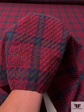Plaid Wool Suiting - Maroon / Red / Navy / Evergreen