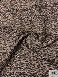 Italian Couture Tweed with Lurex Fibers - Taupe / Tan / Black / Copper