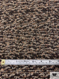 Italian Couture Tweed with Lurex Fibers - Taupe / Tan / Black / Copper
