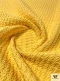 Italian Basketweave-Like Cotton Suiting - True Yellow
