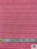 Made in Spain Striped Couture Tweed Suiting with Lurex - Shades of Pink / Off-White