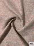 Italian Tone-on-Tone Jacket-Weight Wool Coating - Grey / Orange