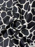 Geometric Graphic Printed Silk and Wool - Black / Off-White
