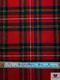Classic Tartan Plaid Lightweight Wool Suiting - Red / Evergreen / Blue / White