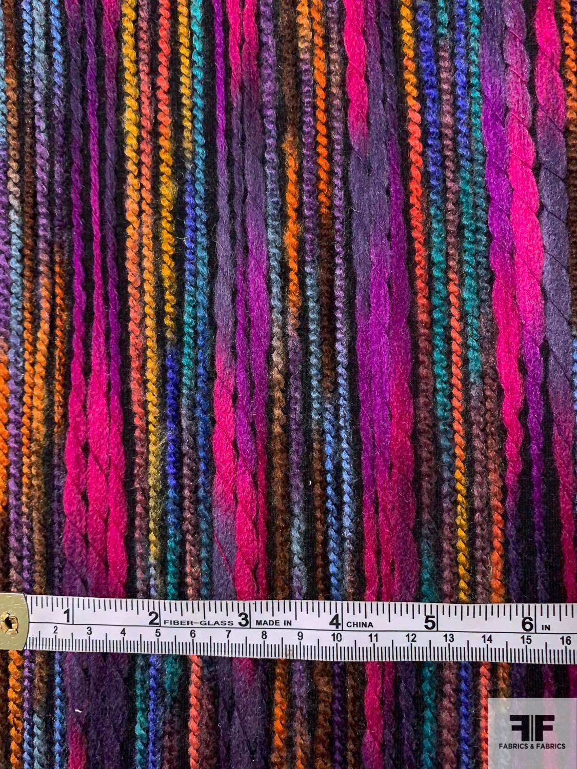 Italian Reversible Felty Yarn-Twist Striped Jackeweight  Suiting - Multicolor