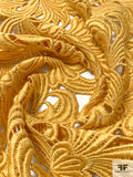 Leaf Blossom Guipure Lace - Golden Yellow