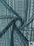 Vertical Linear Design Guipure Lace - Dark Teal