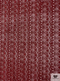 Linear Lash Design Guipure Lace - Maroon