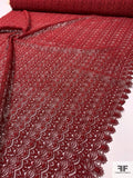 Linear Lash Design Guipure Lace - Maroon