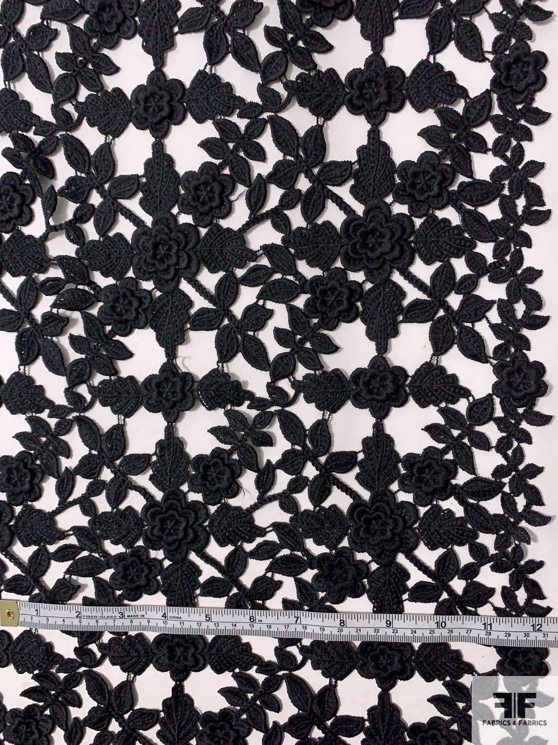 Lela Rose 3D Floral Guipure Lace - Black  FABRICS & FABRICS – Fabrics &  Fabrics