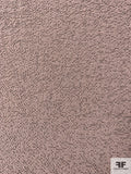 Italian Micro-Grid Textured Stretch Cotton Tweed Suiting - Nude Blush / Black