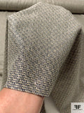 Classic Rayon-Silk Tweed Suiting - Sand / Black