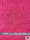 Italian Silk and Poly Shimmer Cloqué - Hot Berry Pink