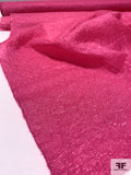 Italian Silk and Poly Shimmer Cloqué - Hot Berry Pink