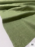 Linen-Weave Silk and Lurex Suiting - Earthy Green / Gold