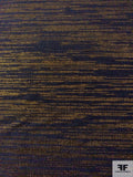 Hazy Pattern Stretch Raffia Suiting - Navy / Olive-Gold / Black