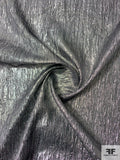 Italian Crinkled Polyester Lamé - Metallic Grey