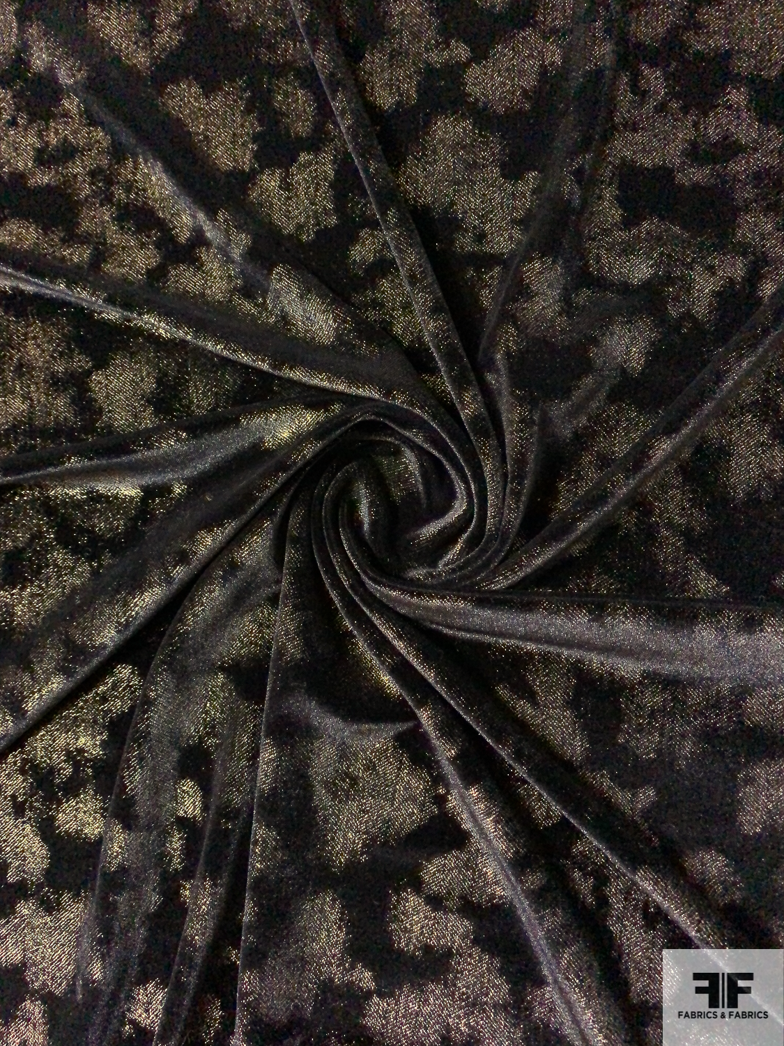Gold Polyester Tricot Velvet Fabric, 54 Width