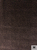 Animal Pattern Printed Cotton Velveteen - Brown / Black
