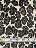 Animal Pattern Printed Cotton Velvet - Grey / Black