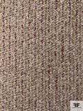 Italian Wool Blend Boucle Lightweight Coating - Oatmeal / Olive / Violet / Red