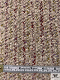 Italian Wool Blend Boucle Lightweight Coating - Oatmeal / Olive / Violet / Red