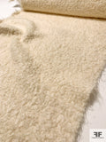 Italian Extra Thick Boucle Wool Coating - Ivory
