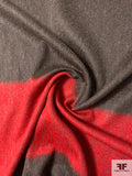 Italian Wool Blend Lightweight Coating Panel - Red / Brown