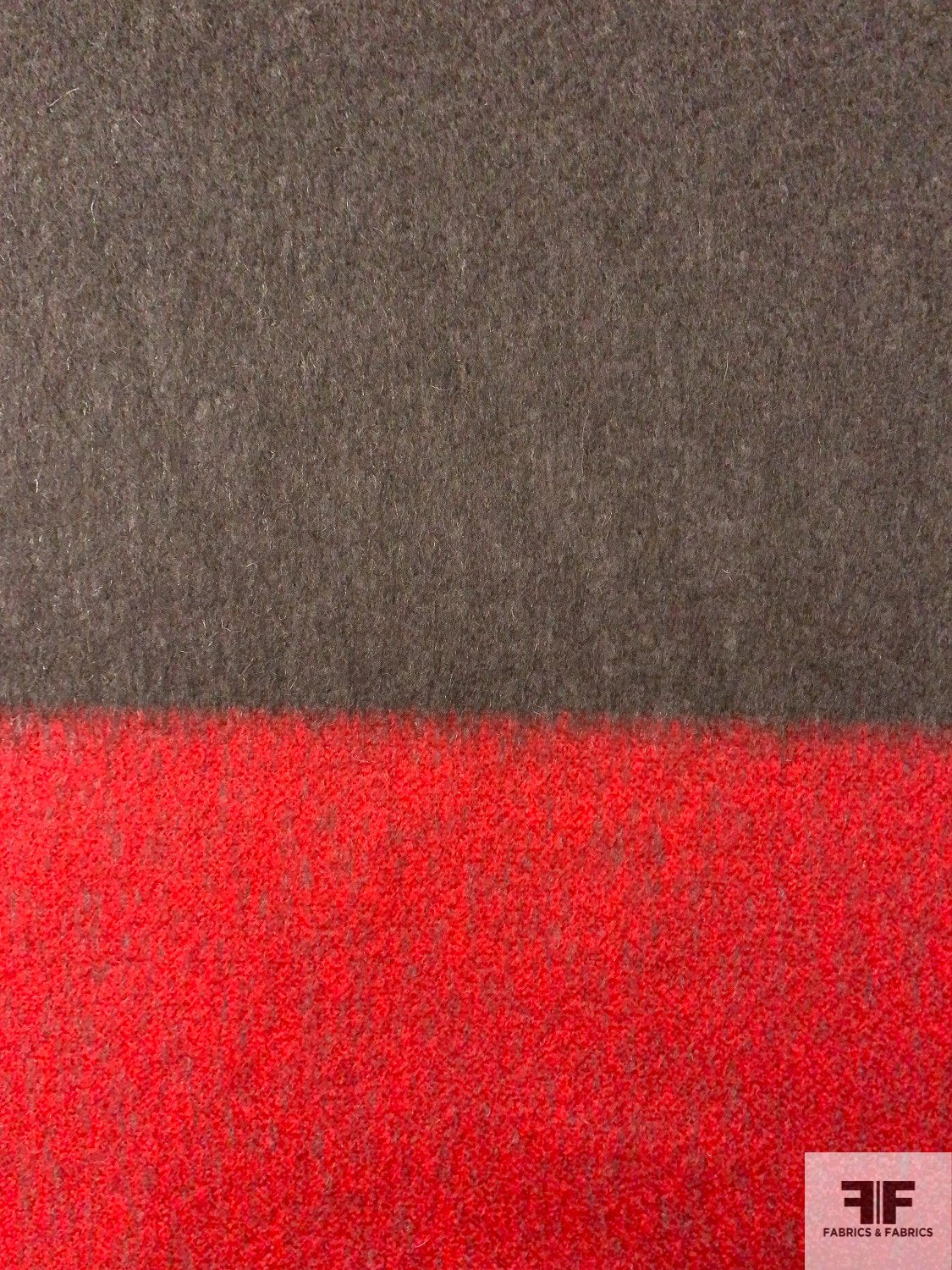 Italian Wool Blend Lightweight Coating Panel - Red / Brown