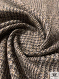 Italian Glen Plaid Wool-Mohair Suiting - Grey / Dark Sand / Earth