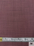 Italian Micro Houndstooth Stretch Fine Suiting - Pink / Dark Brown