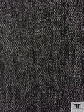 Italian Ladies Jacket Weight Tweed with Lurex Fibers - Black / Light Grey